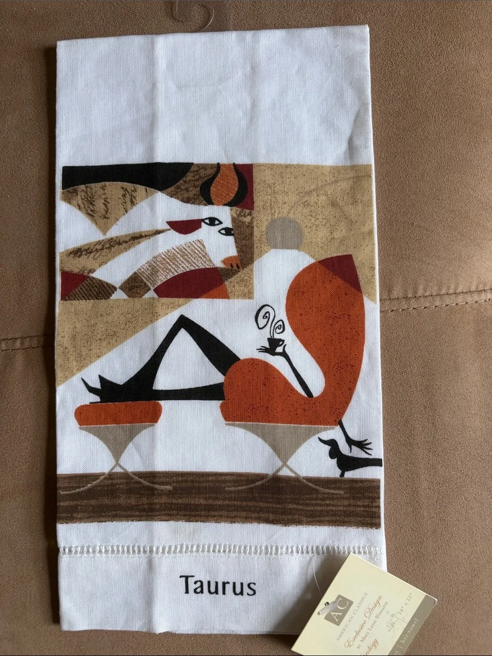 Taurus zodiac Astrology girls Kitchen Towel NWT American Classics NWT